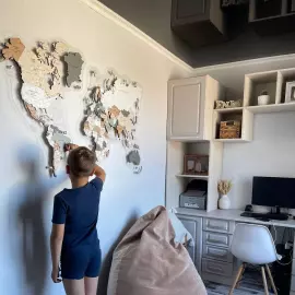 Карта мира, многоуровневая 3D "Agat", на заказ